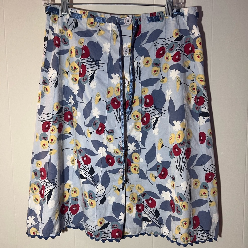 Fossil A-Line Floral Print Skirt Size 6